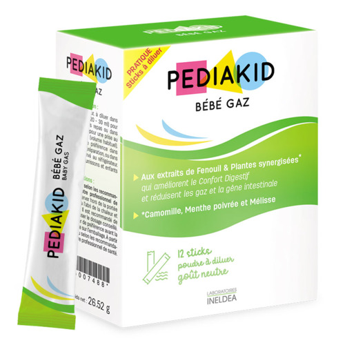 Pediakid bébé gaz - boite de 12 sticks