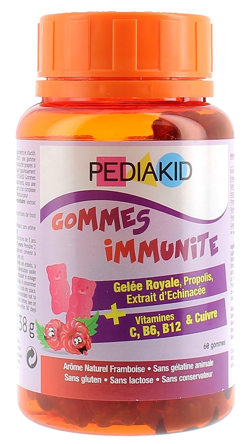 Pediakid gommes immunité Ineldea, complément alimentaire