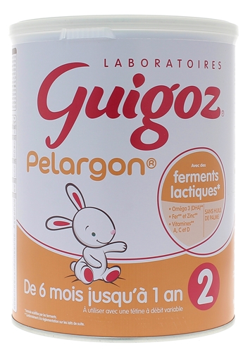 Pelargon Lait 2ème âge dès 6 mois Guigoz - pot de 780g