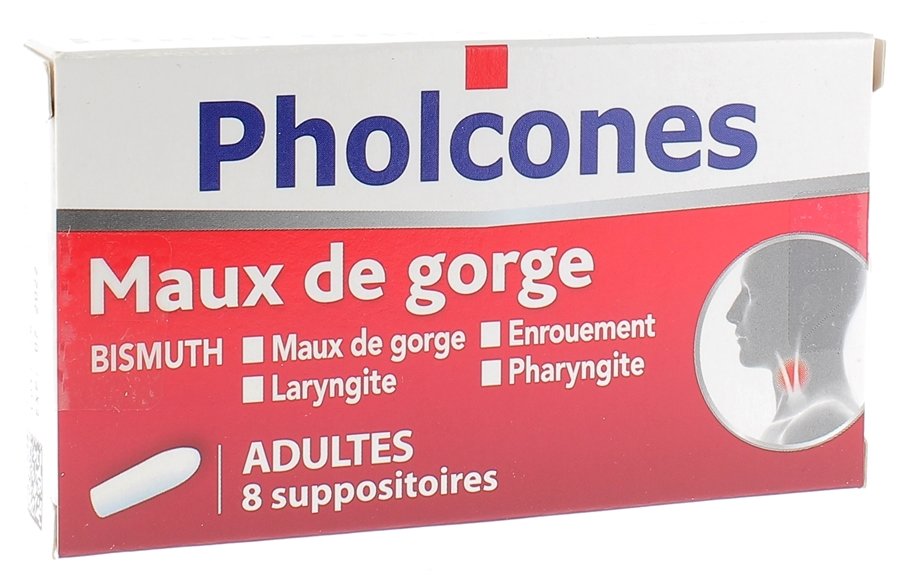 Pholcones Bismuth Dès 15 ans; Adultes suppositoire - boîte de 8 suppositoires