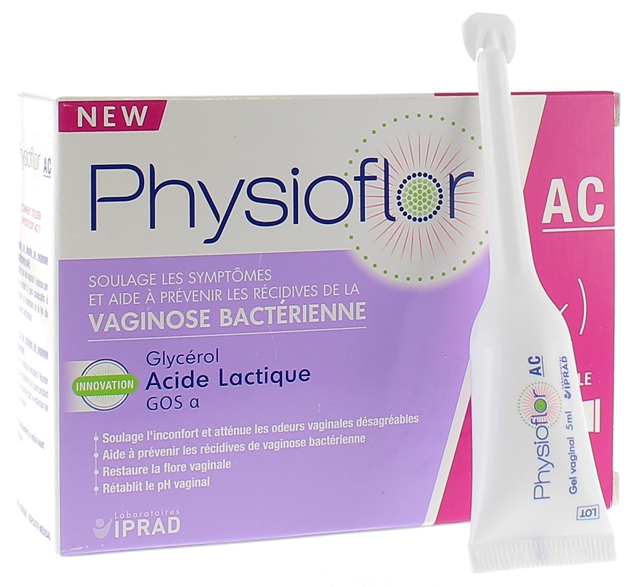 Physioflor Ac 8 Unidoses Gel Vaginal Vaginose Bactérienne 40ml