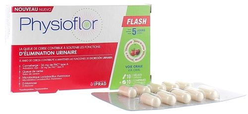 Physioflor Flash Iprad Santé - boîte de 10 gélules et 10 comprimés