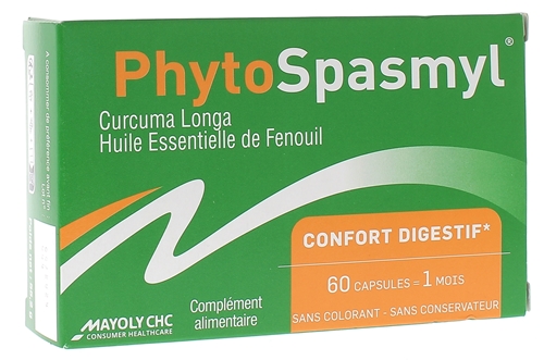 PhytoSpasmyl Confort digestif Mayoly Spindler - boîte de 60 capsules