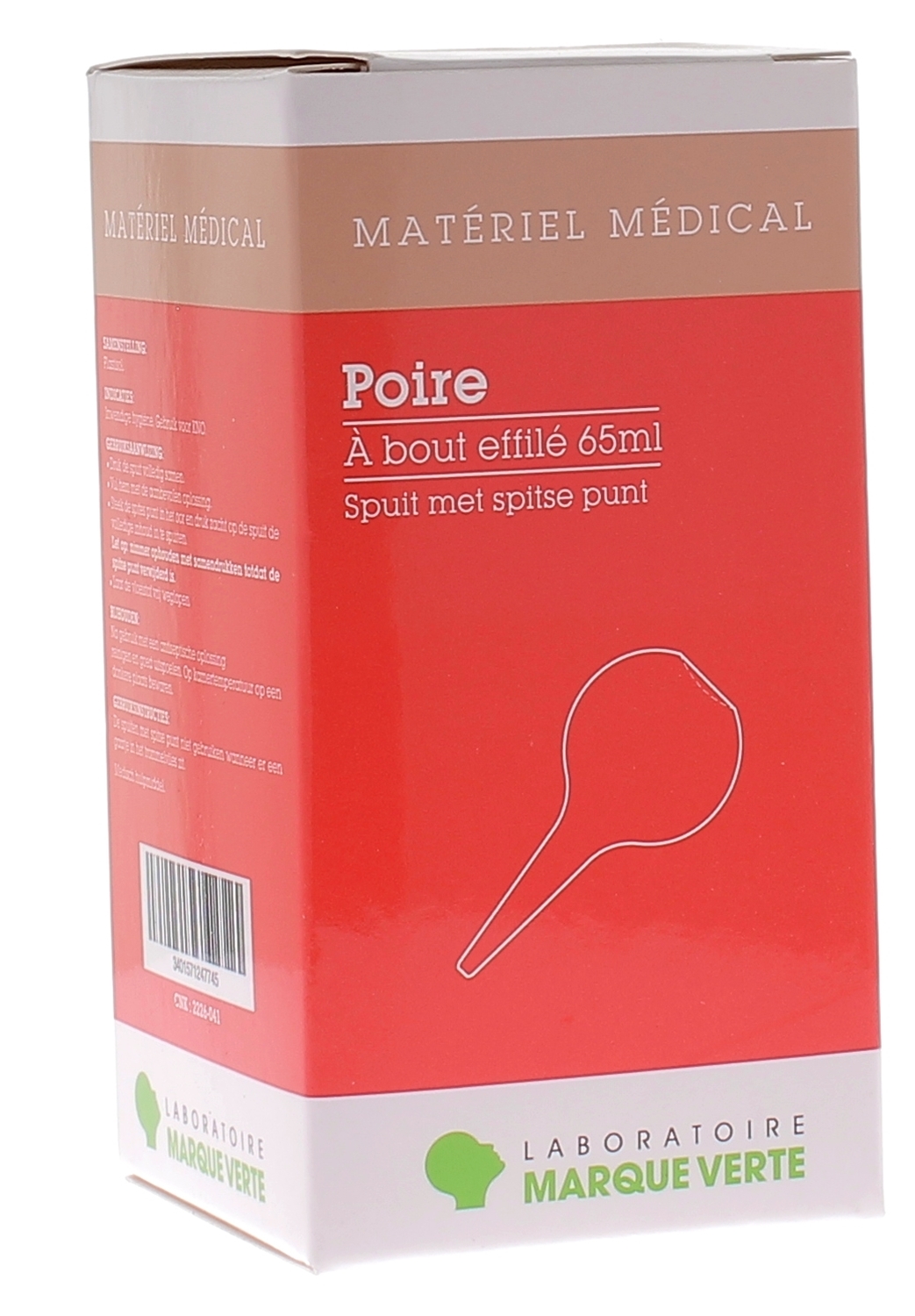 Poire à bout effilé Marque Verte - poire de 65ml