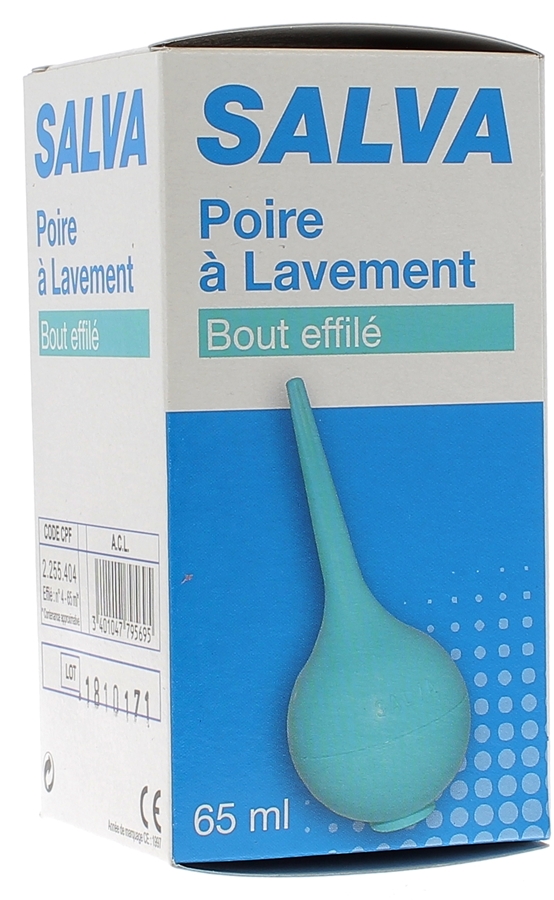 Poire à lavement bout effilé Salva - poire de 65 ml