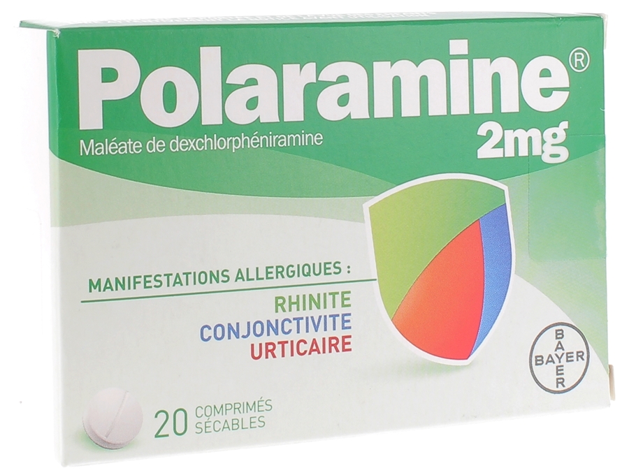 Polaramine 2mg comprimé sécable - boîte de 20 comprimés