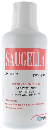 Saugella Poligyn Apaisant et Emollient Soin Lavant Intime 250 ml