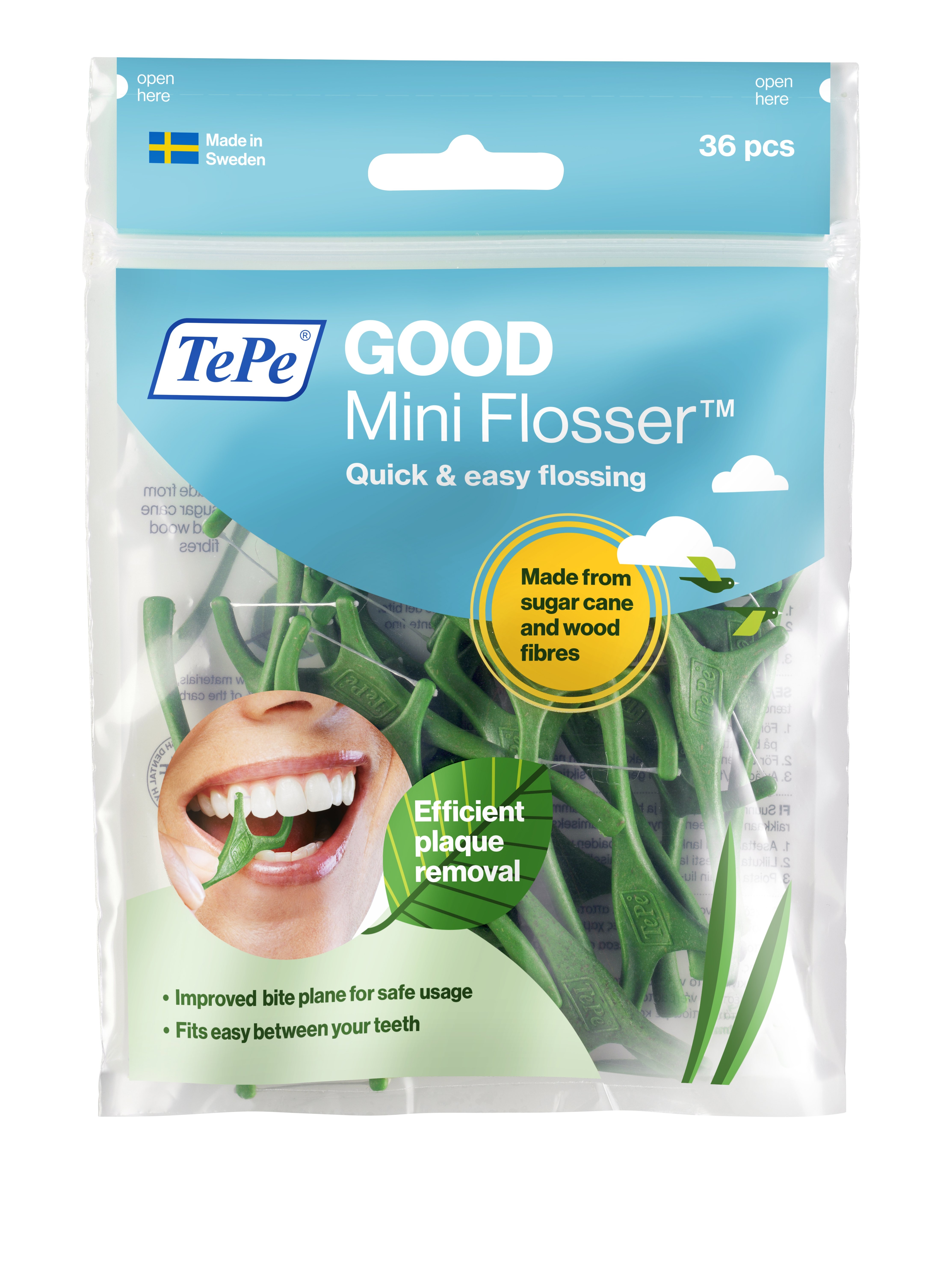 Porte-fil dentaire TePe Good Mini Flosser TePe - sachet de 36 pièces