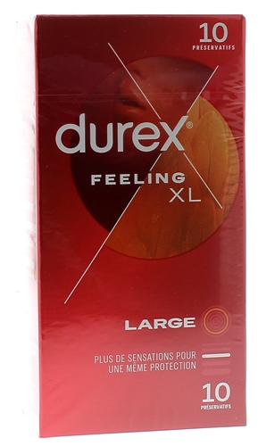 Préservatif Feeling XL Durex - boîte de 10 préservatifs