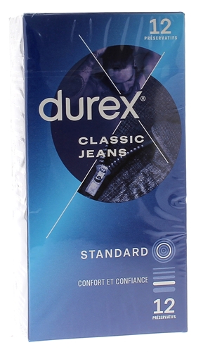 Préservatifs Classic Jeans Durex - boîte de 12 préservatifs