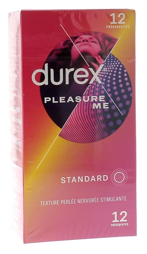 Préservatifs Pleasure Me Durex - boîte de 12 préservatifs