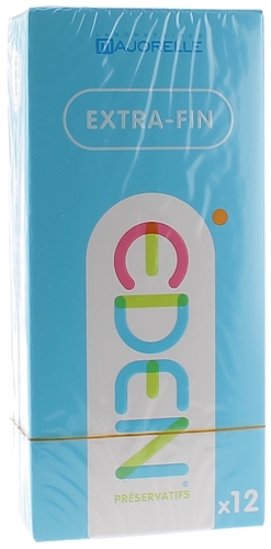 Eden Préservatifs extra-fins lubrifiés Laboratoire Majorelle - boîte de 12 préservatifs