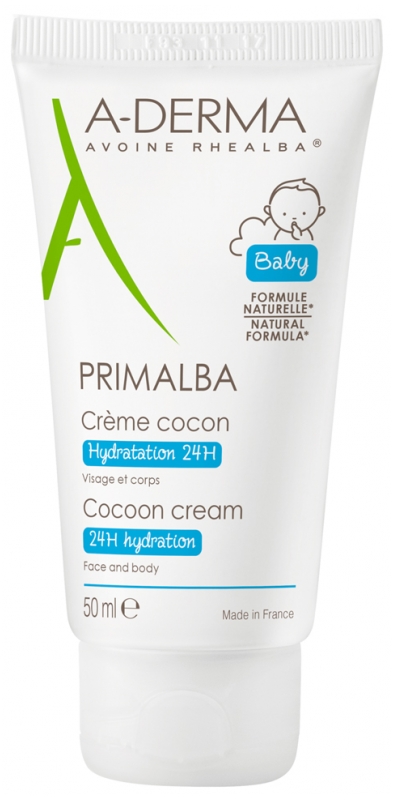 Primalba crème cocon hydratation 24h A-Derma - tube de 50 ml