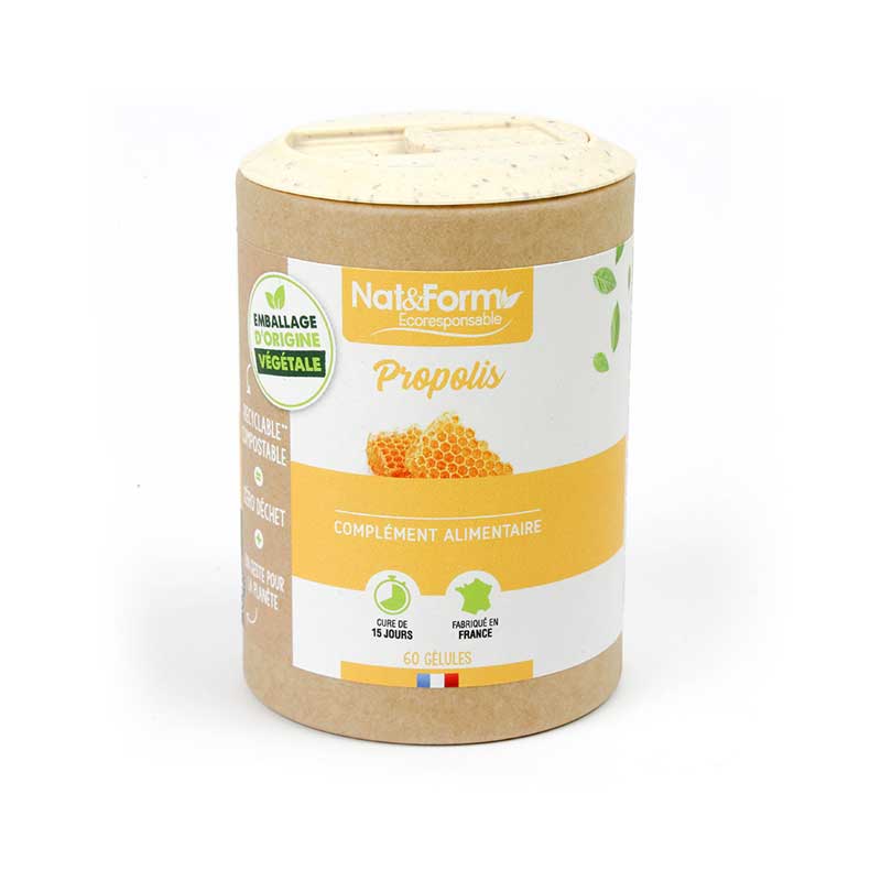 Propolis Ecoresponsable Nat&Form - Boite de 60 gélules