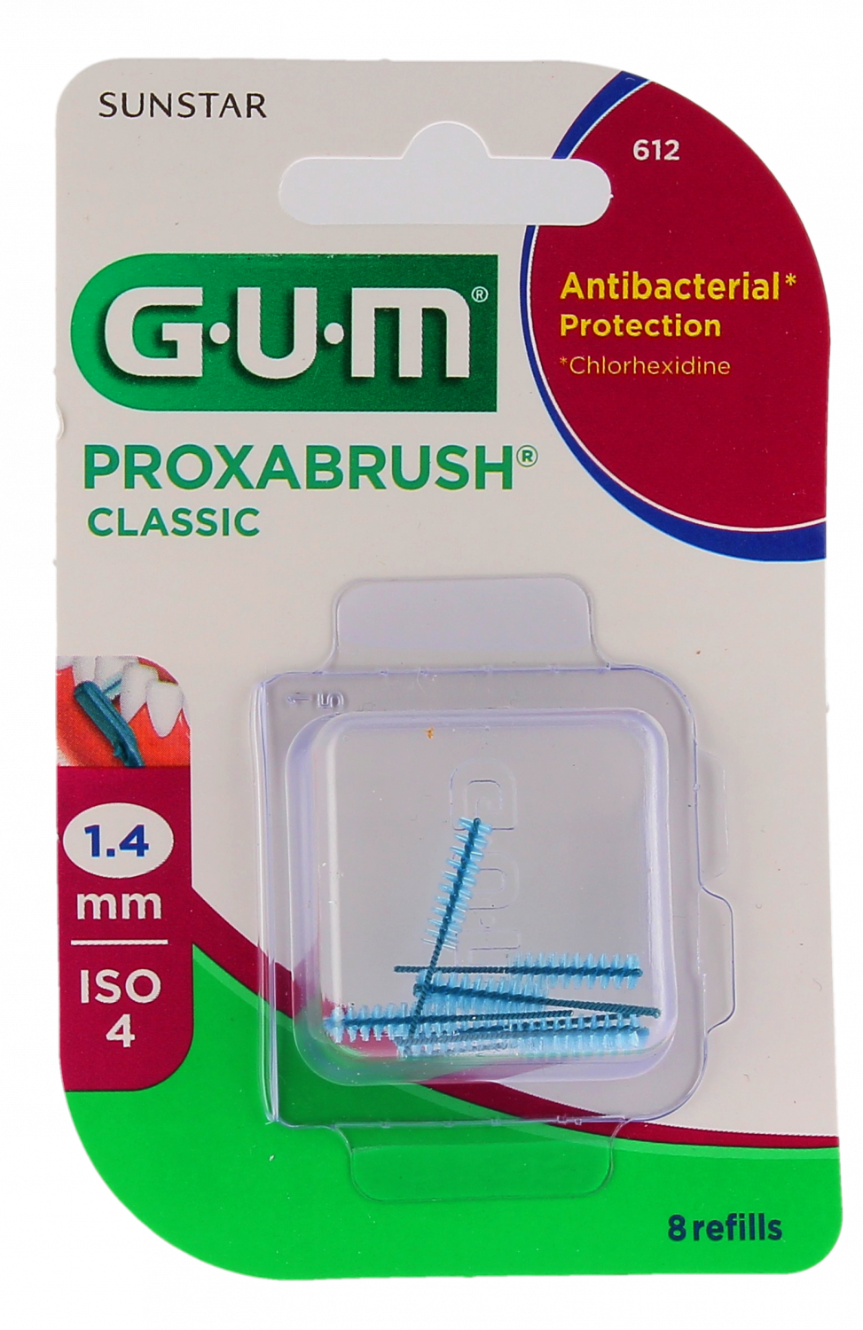 Proxabrush Recharges brossettes interdentaires 1.4mm Gum - boîte de 8 recharges
