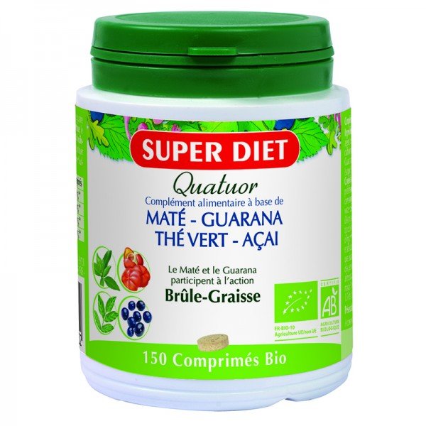 Quatuor BIO Brûle graisses : maté, guarana, thé vert, açaï ... Quatuor BIO Brûle graisses : maté, guarana, thé vert, açaï ...