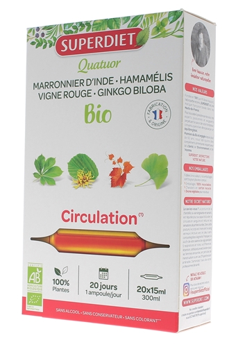 Quatuor Circulation bio Super Diet - 20 ampoules