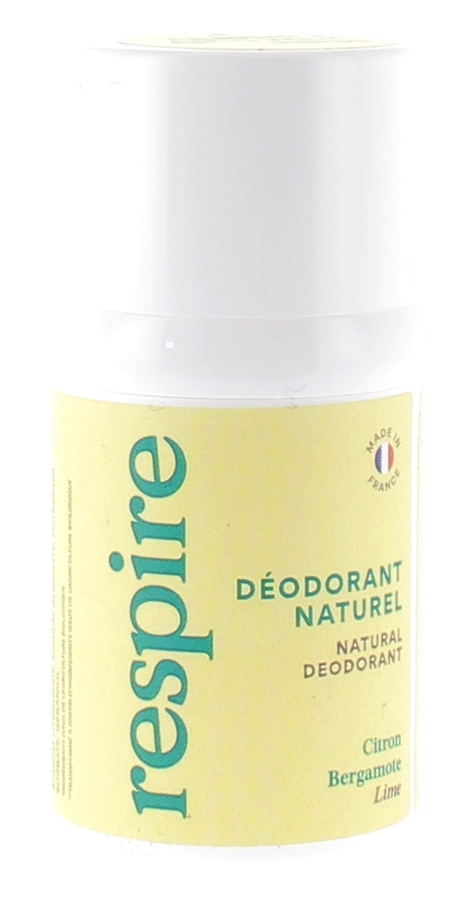 Déodorant naturel citron bergamote Respire - roll-on de 15 ml
