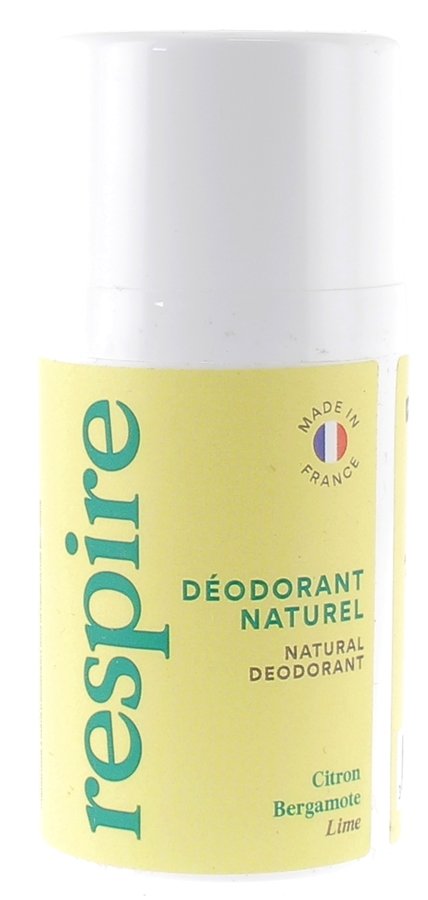 Déodorant naturel citron bergamote Respire - roll-on de 50 ml