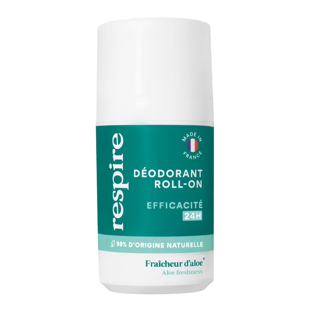 Déodorant naturel fraîcheur d'aloe Respire - roll-on de 50 ml