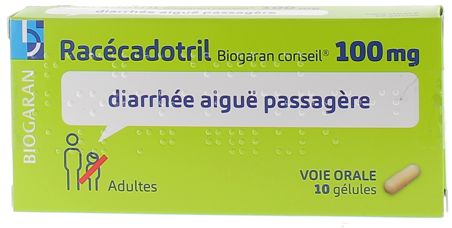 Racécadotril Biogaran conseil 100 mg - boite de 10 gélules