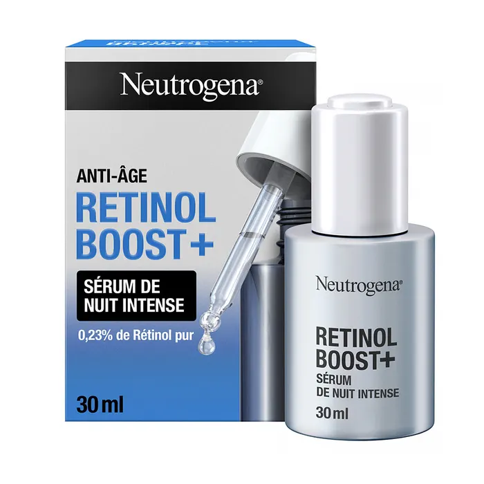 Retinol Boost+ Sérum de nuit intense Neutrogena - flacon-pipette de 30ml