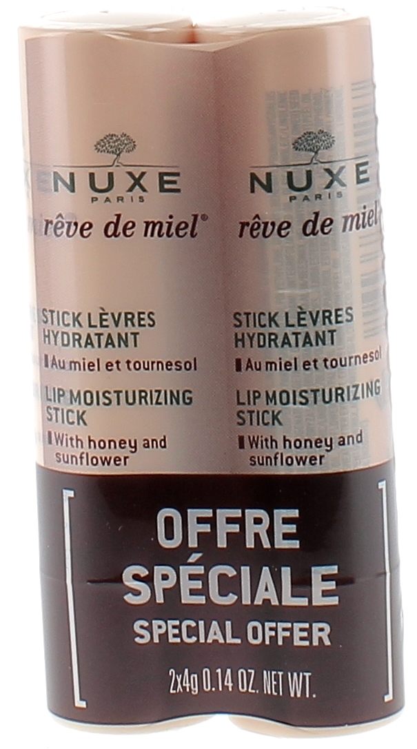 Rêve de miel stick lèvres hydratant Nuxe - Lot de 2 sticks