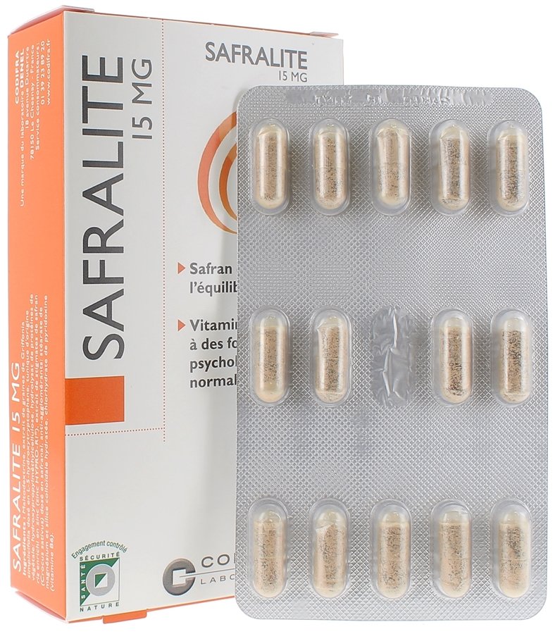 Safralite 15 mg Codifra - boite de 28 gélules