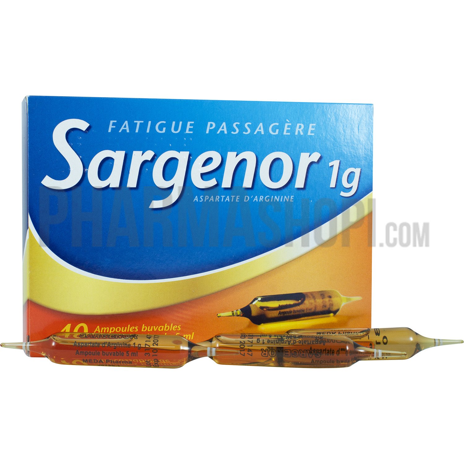 Sargenor 1g fatigue passagère ampoule buvable - boite de 40 ampoules