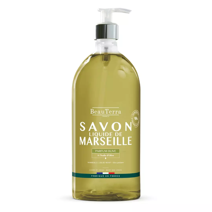 Beau Terra Flüssigseife Marseiller Art: Mit Sheabutter, 1 Liter