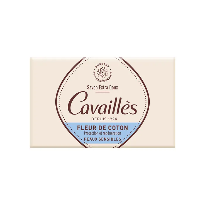 Savon extra-doux fleur de coton Rogé Cavaillès - pain de 150g