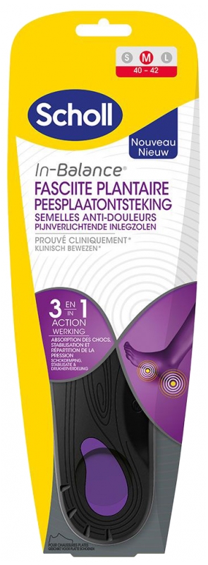 Semelles In-Balance anti-douleurs fasciite plantaire Scholl - 1 paire