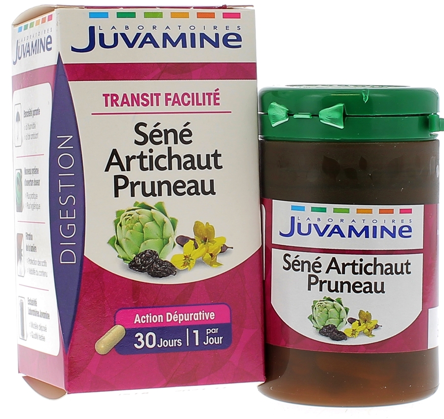 Séné Artichaud Pruneau Transit Facilité Juvamine - boîte de 30 gélules