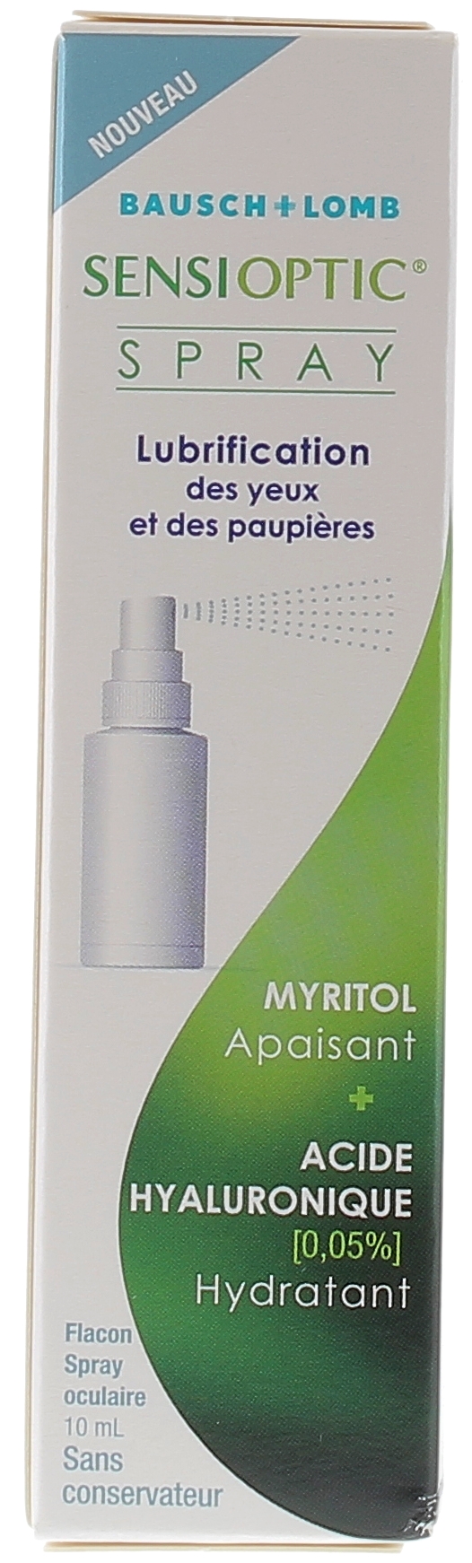 Sensioptic spray Lubrification des yeux Bausch et Lomb - spray de 10 ml