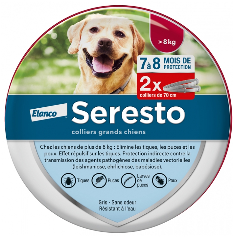 Seresto collier grands chiens Bayer - 2 colliers