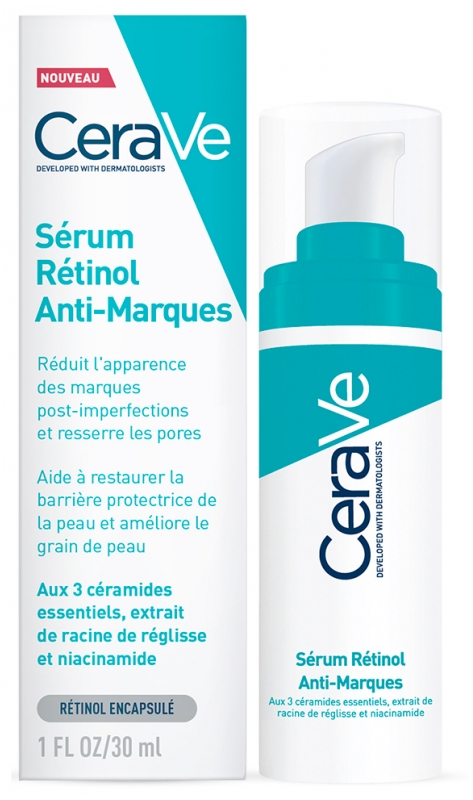Sérum rétinol anti-marques CeraVe - flacon-pompe de 30 ml