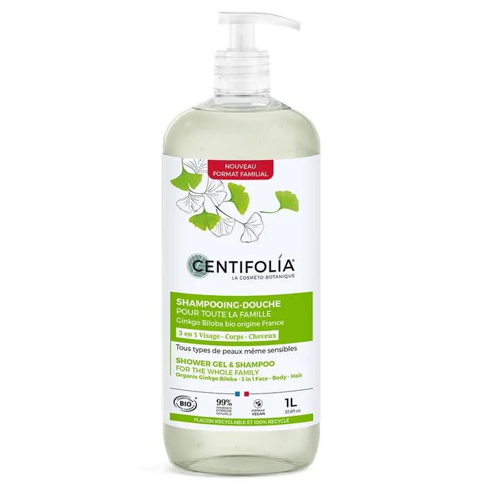 Shampoing douche pour toute la famille Centifolia - flacon-pompe de 1L