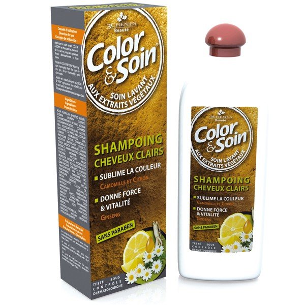 Color & soin shampoing cheveux colorés clairs Les 3 Chenes - 250 ml