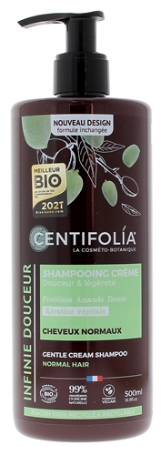 Shampoing crème cheveux normaux amande douce & camélia Centifolia - flacon pompe de 500ml