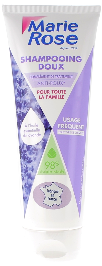 Shampoing doux à l'huile essentielle de lavande Marie Rose - tube de 250 ml