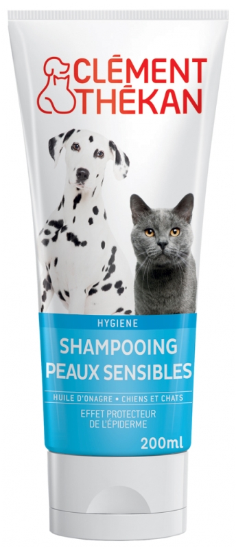 Shampoing peaux sensibles chiens et chats Clément Thékan - tube de 200 ml