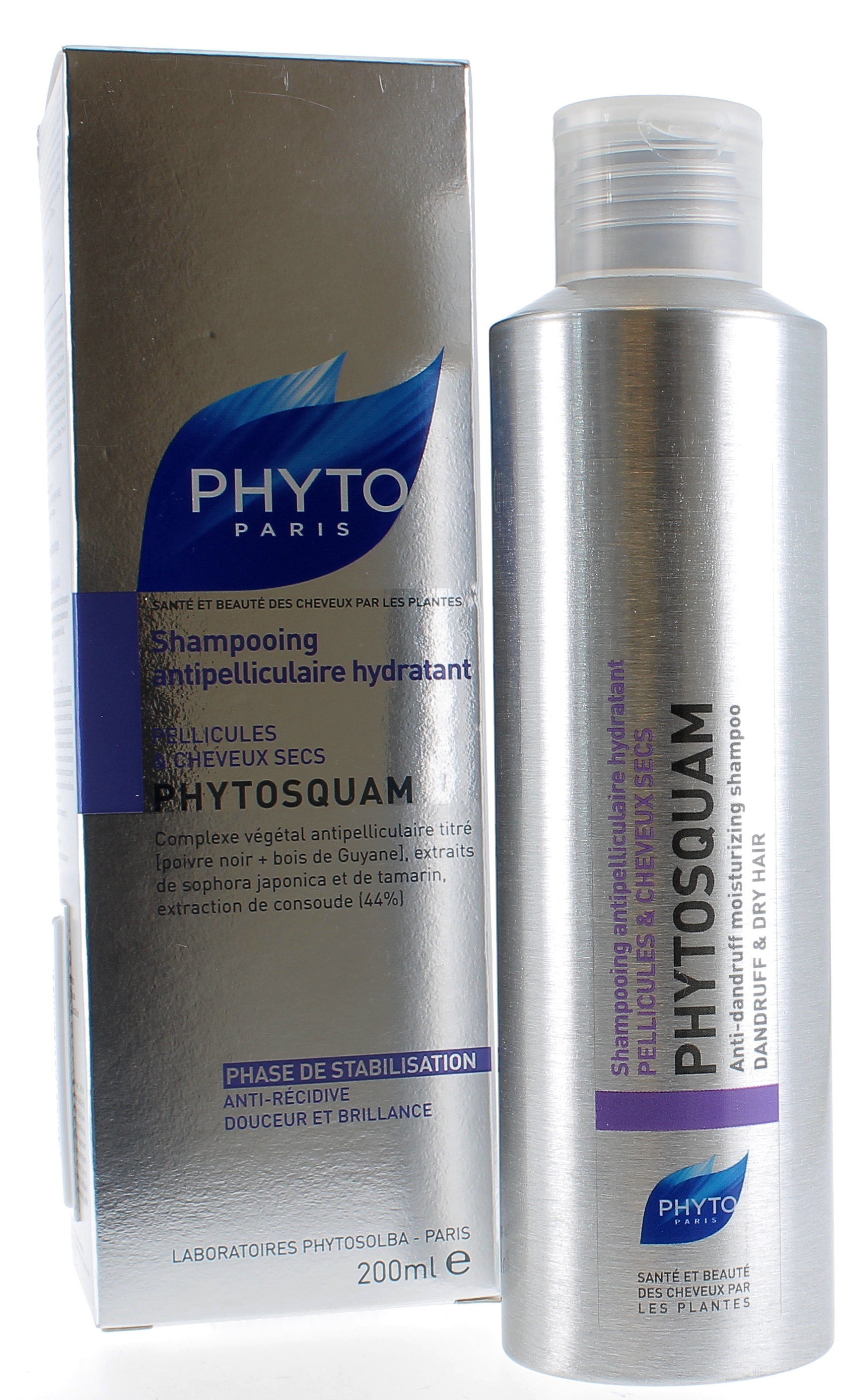 Phytosquam shampooing antipelliculaire hydratant Phyto Paris - flacon de 200 ml