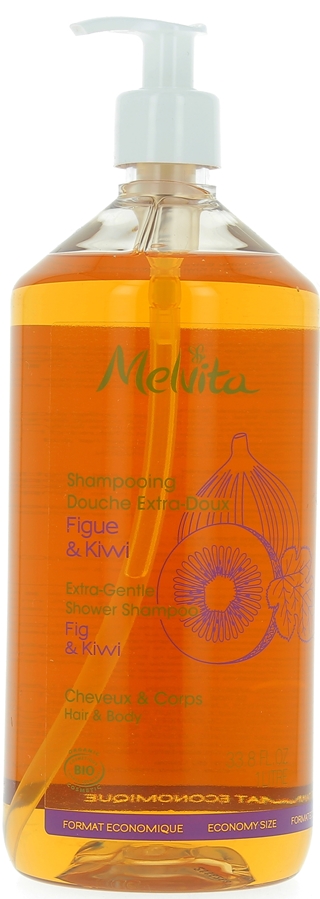 Shampooing douche extra doux (kiwi) BIO Melvita - flacon 1 litre