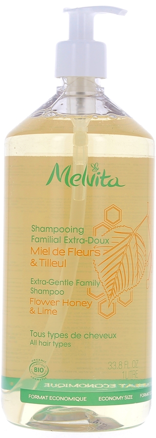 Shampooing familial extra doux BIO Melvita - flacon 1 litre