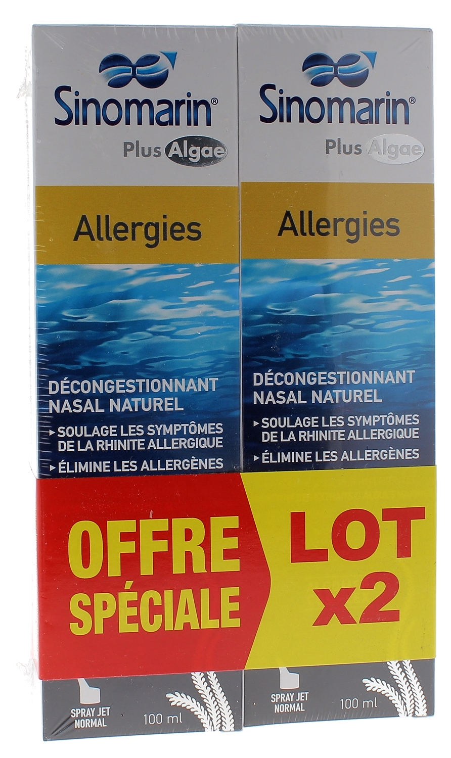 Sinomarin Plus Algae Spray nasal allergies Gifrer - lot de 2 sprays de 100ml