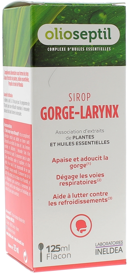 Olioseptil sirop Gorge-Larynx - flacon de 125 ml
