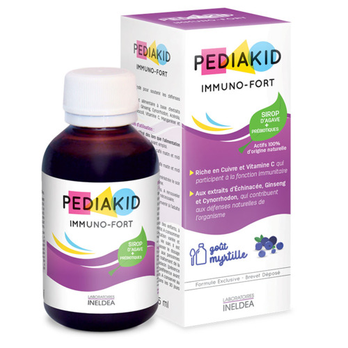 Pediakid immuno - fort goût myrtille - flacon de 125 ml