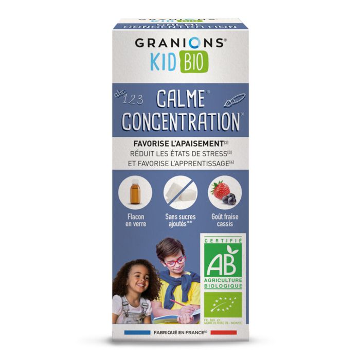 Sirop calme & concentration kid bio Granions - flacon de 125ml