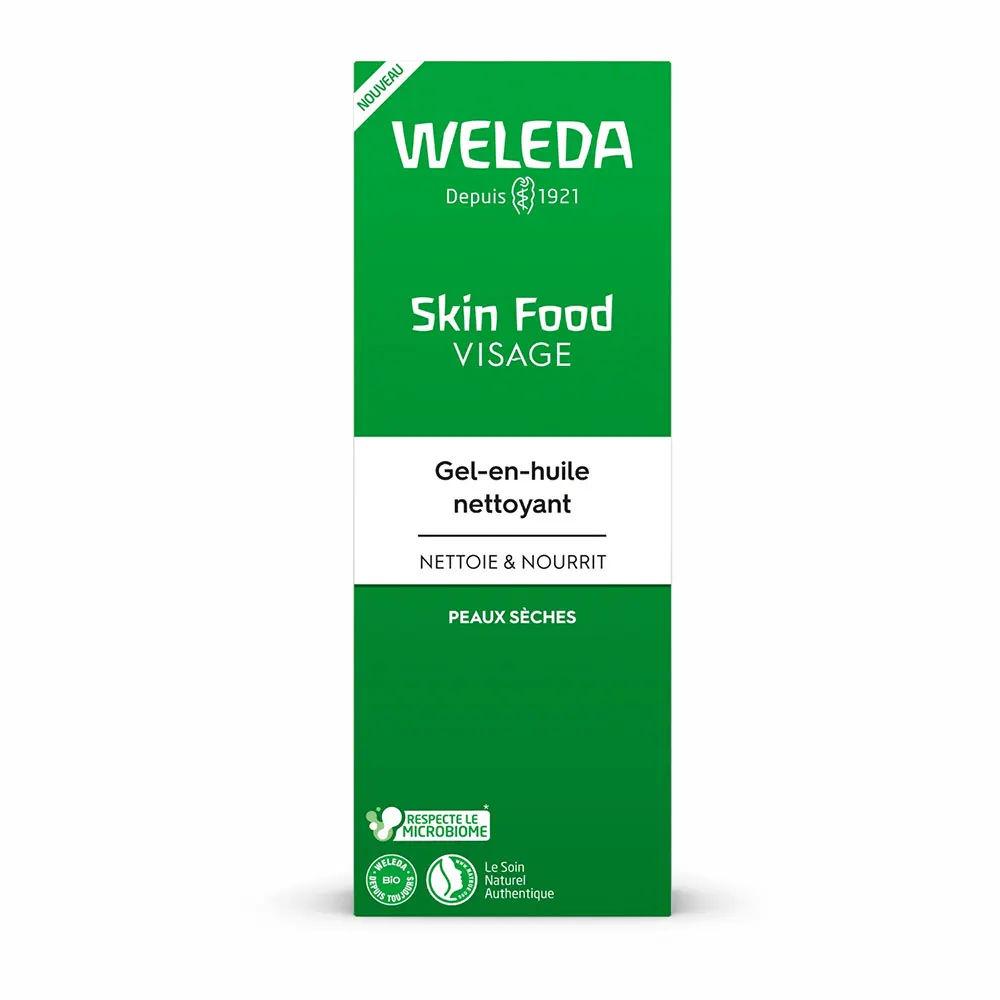 Skin Food Gel-en-huile nettoyant visage Weleda - tube de 75ml