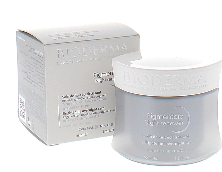 Soin de nuit éclaircissant pigmentbio Bioderma - pot de 50 ml